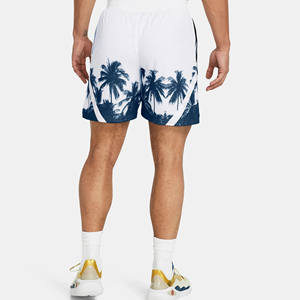 <b>Men's</b> Custom Athletic Gym <b>Shorts</b> Elastic Polyester Nylon Mesh 5 Inch Side Zippered Pockets Solid Pattern 2-in-1 Summer Casual - Product Image 2