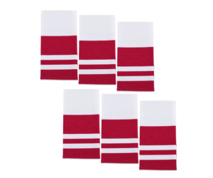 Toalla de taladro de microfibra de algodón 100%, diseño rojo de lujo para cocina, mesa de coche, refrigeración deportiva, paño de limpieza reutilizable al por mayor - Product Image 1