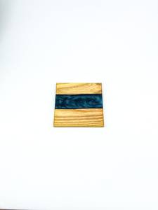 Ensembles de sous-verres ronds en résine de bois classiques et élégants et écologiques avec des motifs de tourbillons artistiques pour les boutiques de cadeaux de créateurs - Product Image 6