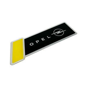 Adesivo Ufficiale Opel Motorsport Logo 3D Nero Giallo 30x80mm Design di Lusso per Carrozzeria Auto in Acciaio Inox ABS - Product Image 2