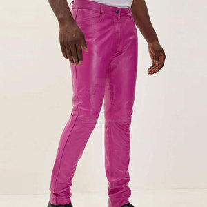 Dernier design, service OEM, pantalon pour homme, confortable, respirant, qualité supérieure, pantalon en cuir lavé moyen pour homme - Product Image 5