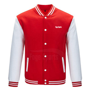 Confortable hiver chaud hommes Letterman veste toile col montant avant Logo coupe-vent de haute qualité à prix raisonnable - Product Image 1