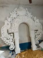 Arco Tallado en Mármol Blanco Hecho a Mano, Diseño Moderno, Esculturas de Piedra Duraderas, Elegancia Atemporal y Artesanía Exquisita