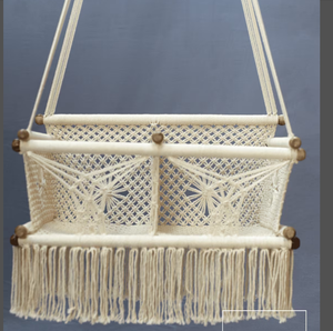 Ensemble balançoire pour bébé naturel en coton fait à la main couleur style pour bébé - Product Image 2