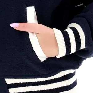 Vente en gros de haute qualité femmes Varsity Jacket Baseball Letterman Manteau Fashion College Style Streetwear avec logo personnalisé - Product Image 6