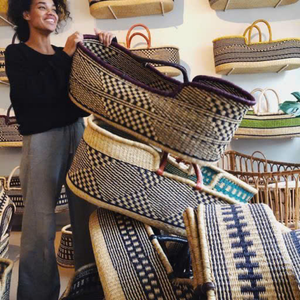 Giỏ em bé dệt bằng tay với nệm cỏ biển MOSES giỏ Giường cũi trẻ sơ sinh ngủ di động sinh thái thân thiện cũi trẻ em - Product Image 4