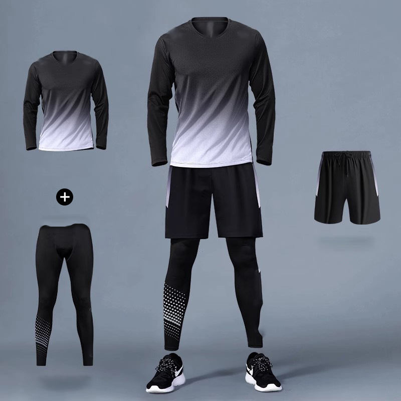 Black and gray long-sleeved three-piece suit