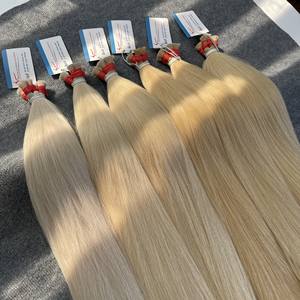 Vente en gros de cheveux vietnamiens vierges couleur blonde droite extension de cheveux en vrac meilleure qualité meilleur prix grand en stock - Product Image 5