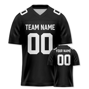Ropa de calle de moda, camiseta de fútbol americano, sublimación de poliéster 100%, camisetas de fútbol personalizadas con nombre y número de Tean - Product Image 1