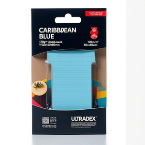 Cartulina Forrada Azul Caribeño 170g/m² T-Card 60x85mm 100pcs/paquete ULTRADEX - Product Image 2