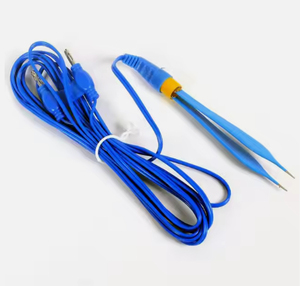 Fórceps bipolares de acero inoxidable azul de alta calidad para cauterización eléctrica, abrazadera de fuente de alimentación manual y herramienta quirúrgica de cable eléctrico - Product Image 4