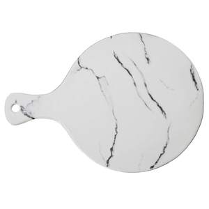 Versatile and Elegant Look Color-<b>block</b> Egg-<b>Shaped</b> Wood & Marble Chopping Board Simple and Classic Design Available at Low Cost - Product Image 2