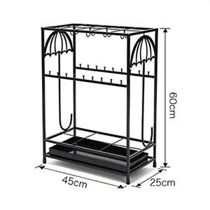 European Eco-Friendly Iron Single Tier Non-Folding Floor Type <b>Umbrella</b> <b>Stand</b> Storage Rack for Hotel Lobby and Household Use - Product Image 4
