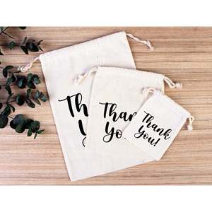 Bolsas de Regalo Personalizadas para Bodas y Despedidas de Soltera, Bolsas de Agradecimiento Hechas de Algodón, Bolsas de Algodón de Diferentes Tamaños - Product Image 3