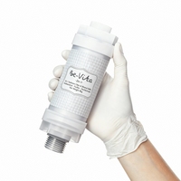 Filtro de Ducha Manual Bevita PURE, Bolas Minerales Antibacterianas, Eliminación de Cloro e Impurezas, Cartucho Libre de BPA, No Tóxico
