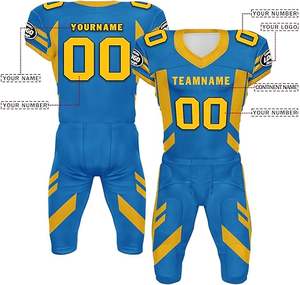 Tenues de football américain respirantes, personnalisables, 100% polyester, haute qualité - Product Image 3