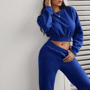 Conjunto Informal de Alta Calidad, Sudadera y Pantalones de Algodón Suave, Chándal, Logotipo Personalizado, Transpirable, Conjunto de Dos Piezas para Mujer - Product Image 5