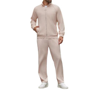 Chándal Formal de 2 piezas de alta calidad para hombre, chándal de baloncesto con estampado sólido con cremallera completa, transpirable, temporada de invierno al aire libre - Product Image 1