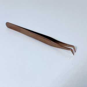 แหนบถอนขนตาพลาสม่าสีโรสโกลด์แหนบหนีบขนตาแบบตรงและโค้งงอ - Product Image 4