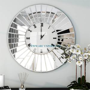 Mirror and Metal Material Luxury Hanging <b>Wall</b> Clock Newest Designing Highest Quality <b>Large</b> Size Home <b>Decoration</b> <b>Wall</b> Clock India - Product Image 1