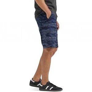 Vente en gros de pantalons décontractés élégants à taille moyenne pour hommes, shorts cargo tissés respirants, poches pratiques, design teint uni - Product Image 2