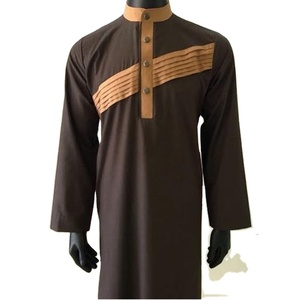 Elegante vestido Jubba para hombre, Túnica islámica tradicional Thobe de manga larga para Eid y Ramadán a la venta en 2025 - Product Image 6