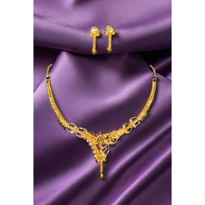 Acheter Collier Boucles d'Oreilles Ensemble avec 22K Plaqué Or Unique Conçu Femmes Porter Collier Boucles d'Oreilles Ensemble Bijoux - Product Image 1