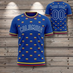 Maillot de football unisexe Coupe du Monde Colombie 2023, motif drapeau, pour les fans de football, accessoire de jour de match, cadeau, plusieurs tailles - Product Image 2