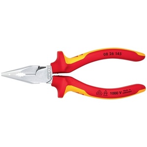 Pince à bec effilé combinée KNIPEX certifiée VDE 145 mm avec poignées multi-composants chromées pour la pêche - Product Image 5