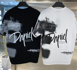 Camiseta de Manga Corta Unisex para Hombre, Marca Americana, 220g, Algodón Puro, Hombros Caídos, Color Sólido, Cuello Redondo, Estilo Moderno - Product Image 2