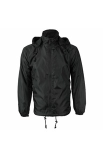 <b>Men's</b> Hooded Waterproof Canvas Polyester Windbreaker <b>Jacket</b> Casual Autumn Outdoor Solid Color Zipper Closure Regular Fit - Product Image 2