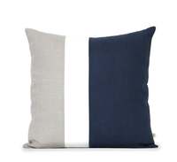 Housse de coussin carrée rayée de luxe en tissu 100% coton, garnissage en polyester de haute qualité, écologique, réversible, pour usage extérieur et domestique