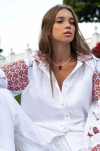 Blusas y tops de popelina de diseñador para mujer con bordado tejido informal de verano Cantidad moderada para la temporada de verano - Product Image 6