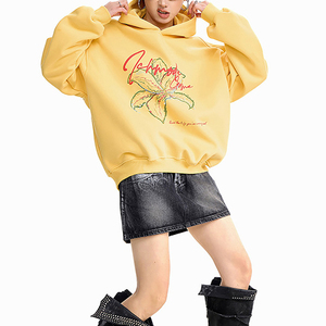 Sweat à capuche femme OEM décontracté polaire pour l'hiver sweat à capuche imprimé personnalisé sublimation grande taille pull chaud doux sweats à capuche style ample - Product Image 3