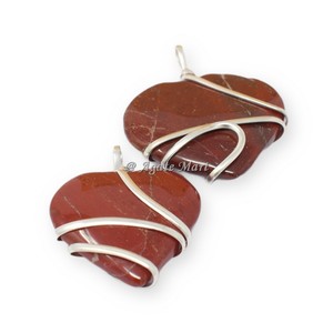 Meilleure Qualité Agate Améthyste Coeur Forme Pendentif Fil Enveloppé Gemme pour La Décoration De La Maison-En Gros Améthyste Coeur Pierre Pendentif - Product Image 4