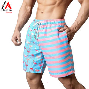 กางเกงว่ายน้ำขาสั้นสำหรับผู้ชายกางเกงขาสั้นผ้าฝ้ายโพลีเอสเตอร์ผ้าตาข่าย - Product Image 2