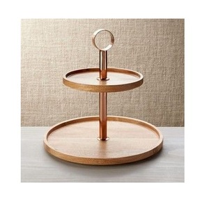Vaisselle design faite à la main décoration gâteau en bois présentoir plateau de vente chaude pour salade de service - Product Image 1
