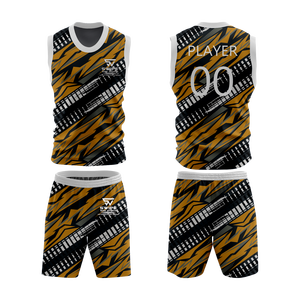 ชุดกีฬาบาสเก็ตบอลเสื้อทีมออกแบบลายทางผ้าแห้งเร็วกันความชื้น OEM ODM ออกแบบได้ตามต้องการ - Product Image 3