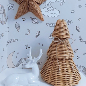 Adorno navideño de ratán de alta calidad con tono de color natural y diseño festivo para una decoración navideña ecológica - Product Image 4