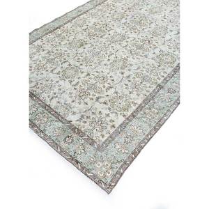 Alfombra de Lana Anudada a Mano de Gran Tamaño, Verde Vintage, Pae-2840, Rectangular, Floral Abstracto, para Sala de Estar, Pasillo, Habitación - Product Image 2