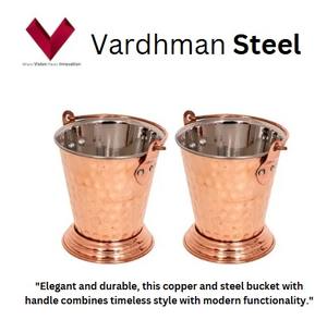 Venta de Fábrica a Precio Económico: Cubo de Cobre y Acero, Cubo Metálico, Cubeta de Cobre y Acero, Contenedor de Acero y Cobre - Product Image 2