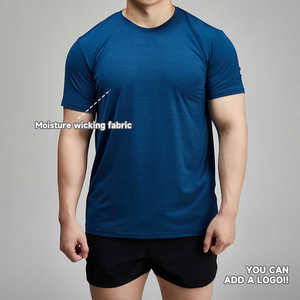 <b>Compression</b> fit <b>men</b> gym fitness <b>shirt</b> workout training top breathable material wholesale activewear bulk factory pricing - Product Image 4