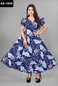 ชุดคลุมสไตล์ Anarkali Morden สำหรับผู้หญิงชุดปาร์ตี้อินเดียและเทศกาลพิมพ์ลายดิจิตอล - Product Image 6