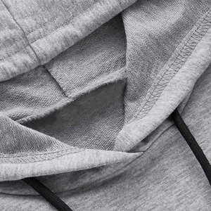 ชุดวอร์ม2ชิ้นเสื้อครอปโอเวอร์ไซส์มีฮู้ดและกางเกงวอร์มทรงหลวมมีซิป - Product Image 3