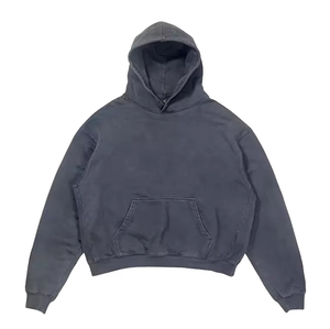 เสื้อมีฮู้ดโอเวอร์ไซส์ทำจากผ้าฝ้ายพิมพ์ลายสำหรับผู้ชายและผู้หญิงเสื้อมี100% โลโก้ออกแบบได้ตามต้องการ - Product Image 5