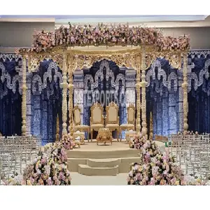 Mandap en bois sculpté ultime pour les mariages 2024, Mandap en bois sculpté de designer pour les mariages au Royaume-Uni, Mandap en bois sculpté exclusif pour les mariages aux États-Unis - Product Image 1