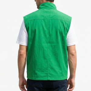 Chaleco Cortavientos Moderno de Diseño Personalizado para Hombre con Múltiples Bolsillos, Chaleco Cortavientos sin Mangas de Alta Calidad - Product Image 2