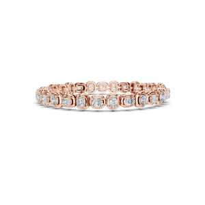 2.31 CT Lab Diamond Tennis <b>Bangle</b> <b>Bracelet</b> Round Brilliant Cut 10KT, 14KT, 18KT Gold & 925 <b>Silver</b> Rose, Yellow, White - Product Image 2