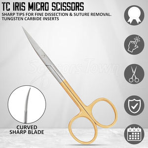 Ciseaux chirurgicaux incurvés d'acier inoxydable pour les infirmières professionnelles de chirurgiens et les applications médicales de laboratoire - Product Image 3