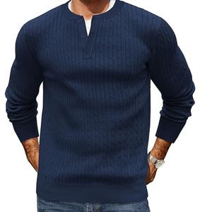 Pull-over tricoté en coton de haute qualité OEM Logo personnalisé Pull-over à la mode Tricots Approvisionnement en gros - Product Image 2